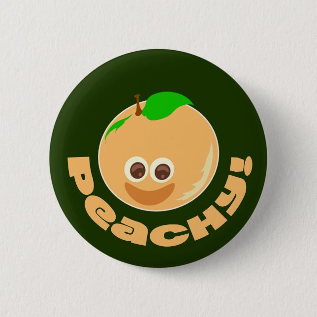 Pfirsichdunkel Button (Vorderseite)