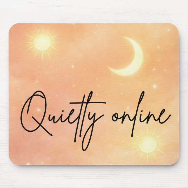 Pfirsichdunst und Wolkencreme AI-Kunst Mousepad (Vorne)