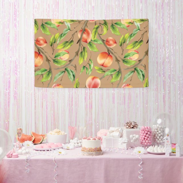 Pfirsiche am Baum Banner (Party)