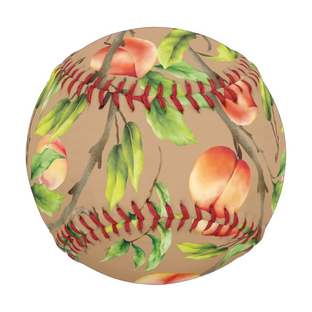 Pfirsiche am Baum Baseball (Vorderseite)