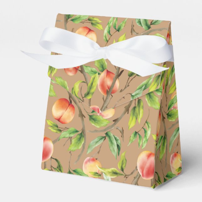 Pfirsiche am Baum Geschenkschachtel (Vorderseite)
