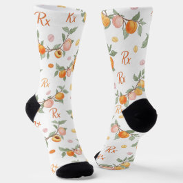 Pfirsiche, Aprikosen und Pillen Pharmacy Socken