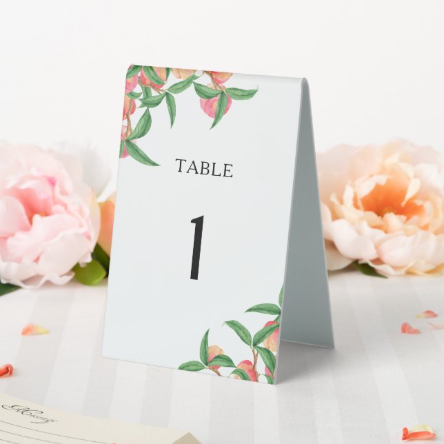 Pfirsiche Brautparty Tischaufsteller (In Situ (Hochzeit))