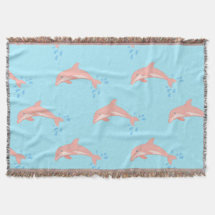 Pfirsiche der rosa Dolphin Decke