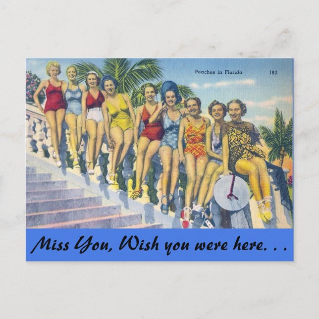 Pfirsiche in Florida Postkarte (Vorderseite)