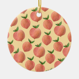 Pfirsiche Keramik Ornament