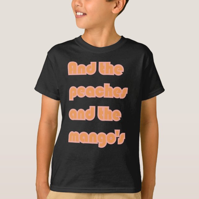 Pfirsiche Mangos Sticker T-Shirt (Vorderseite)