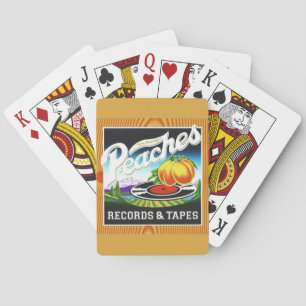 Pfirsiche Platten und Tapes Deck spielen Karten Spielkarten