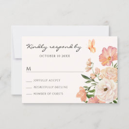 Pfirsiche RSVP Karte