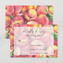 Pfirsiche - RSVP-Karte für Hochzeiten RSVP Karte