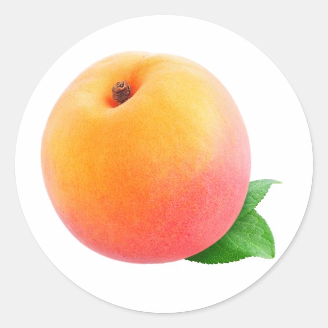 Pfirsiche Runder Aufkleber (Vorderseite)