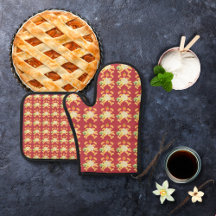 Pfirsiche und Eiscreme rot