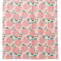 Pfirsiche und Rote Kirschen Fruchtmuster