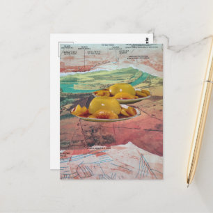 Pfirsiche wurden zu surrealen Bergen Postkarte