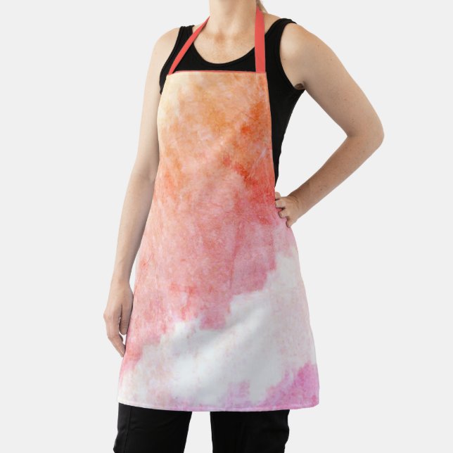 Pfirsichfarben Orange und Rosa Schürze (InSitu)