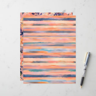 Pfirsichfarben, Pastellstreifen, Scrapbook