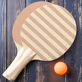 Pfirsichfarben, Streifen und fest Tischtennis Schläger