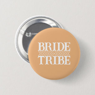 Pfirsichfarbene Braut Tribe Junggesellinnenparty Button