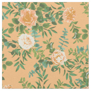 Pfirsichfarbene Rose Bluthochdruck Blume Stoff
