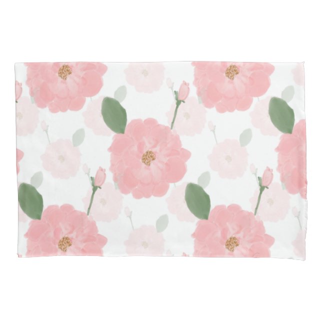 Pfirsichfarbene Rose Pinselstrich Pinselstriche Gi Kissenbezug (Vorderseite)