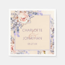 Pfirsichfarbenes Blumenzildpapier Napkins