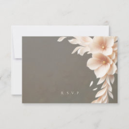 Pfirsichflorale Hochzeitsessen UAWG RSVP Karte