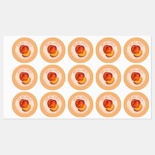 Pfirsichfrüchte Zuhause Canning Pfirsiche Etiketten