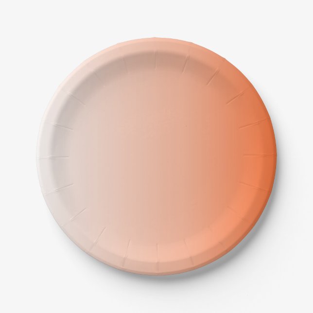Pfirsichgelbe Aprikose Mandarine orange Pappteller (Vorderseite)