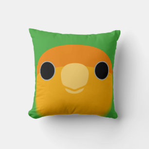 Pfirsichgezogener Lovebird (orangefarben) Kissen