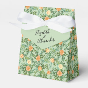 Pfirsichgrüne Hochzeit Frühling Pastell Blumen Geschenkschachtel