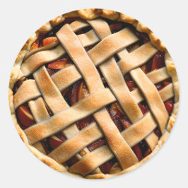 Pfirsichkuchen mit Extravaganter Kruste Runder Aufkleber