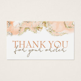 Pfirsichmarmor Design danke Ihnen Discount Card