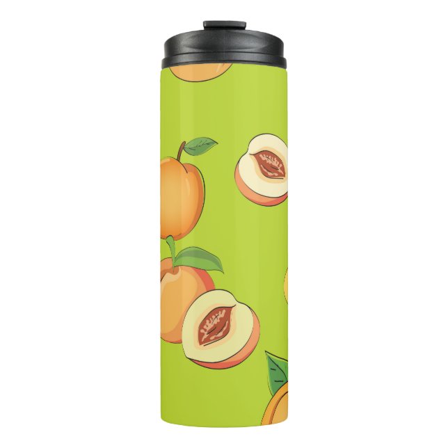 Pfirsichmuster 4 thermosbecher (Vorderseite)