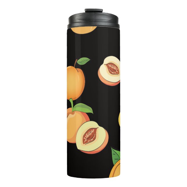 Pfirsichmuster 5 thermosbecher (Vorderseite)