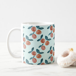 Pfirsichmuster-Malerei Vintage Kaffeetasse