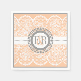Pfirsichmusterhochzeit Serviette