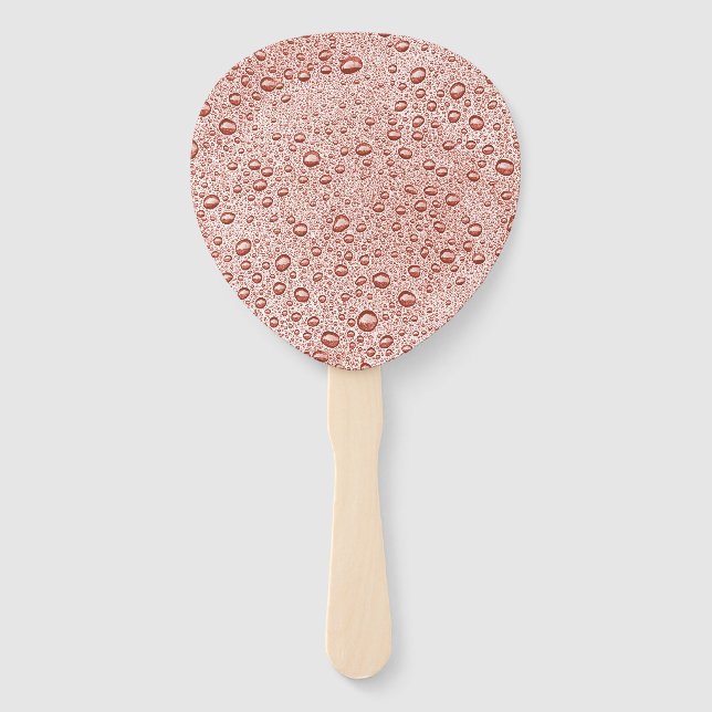 Pfirsichorangefarbene Wassertropfen Fächer (Vorderseite)
