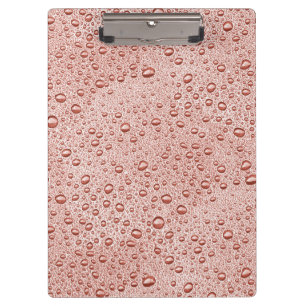 Pfirsichorangefarbene Wassertropfen Klemmbrett