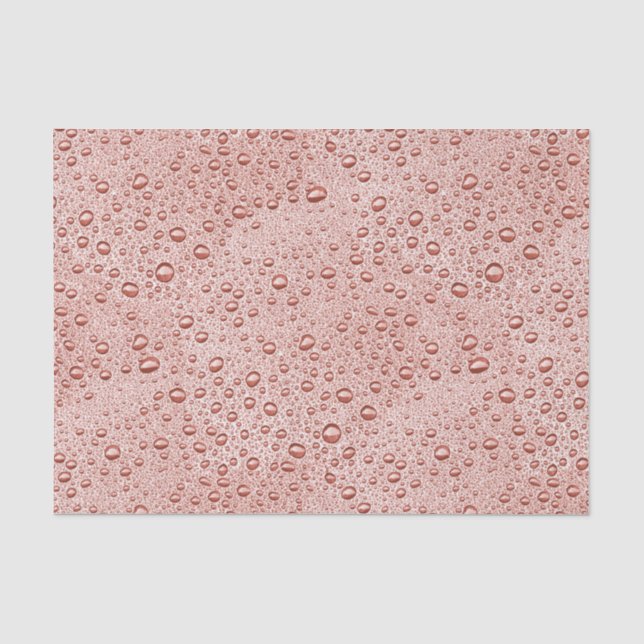 Pfirsichorangefarbene Wassertropfen Seidenpapier (Vorderseite)
