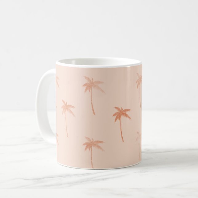 Pfirsichpalmen Kaffeetasse (Vorderseite Links)