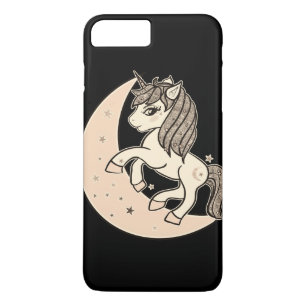 Pfirsichrosa Himmel Mond und Sterne Einhorn Case-Mate iPhone Hülle