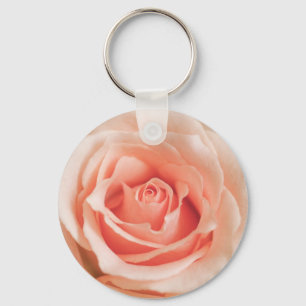 Pfirsichrosa Rose Hintergrund - angepasste Vorlage Schlüsselanhänger
