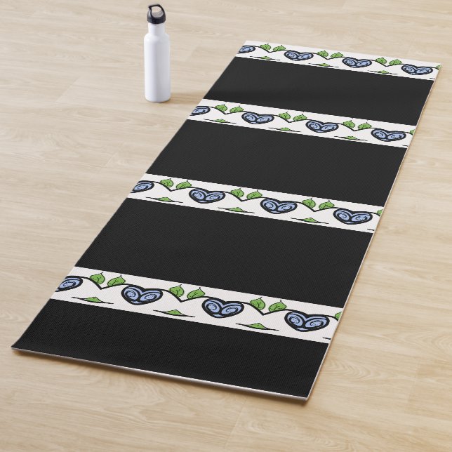 Pfirsichrosa und schwarz yogamatte (Beispiel)