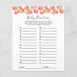 Pfirsichspiel. Baby Shower Game