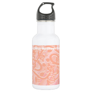 Pfirsichspirale, Filigree und Blume Trinkflasche