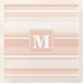 Pfirsichstreifen Glasuntersetzer