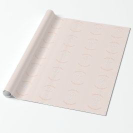 Pfirsichweine und -streifen geschenkpapier