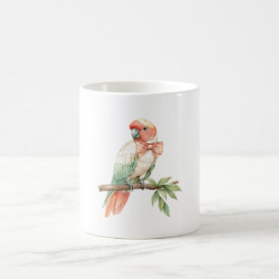 Pfirsichweißer Minzpapagei Vogel Kaffeetasse