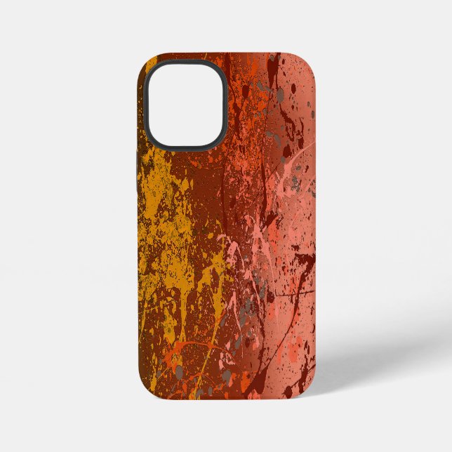 Pfirsichwirbel iPhone 12 Mini Hülle (Rückseite)