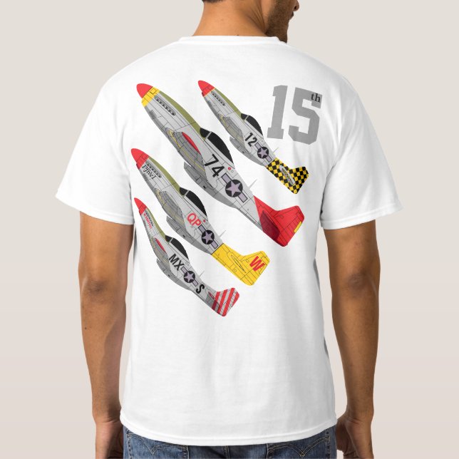 Pfive1 P-51 "15. Luftwaffe " T-Shirt (Rückseite)